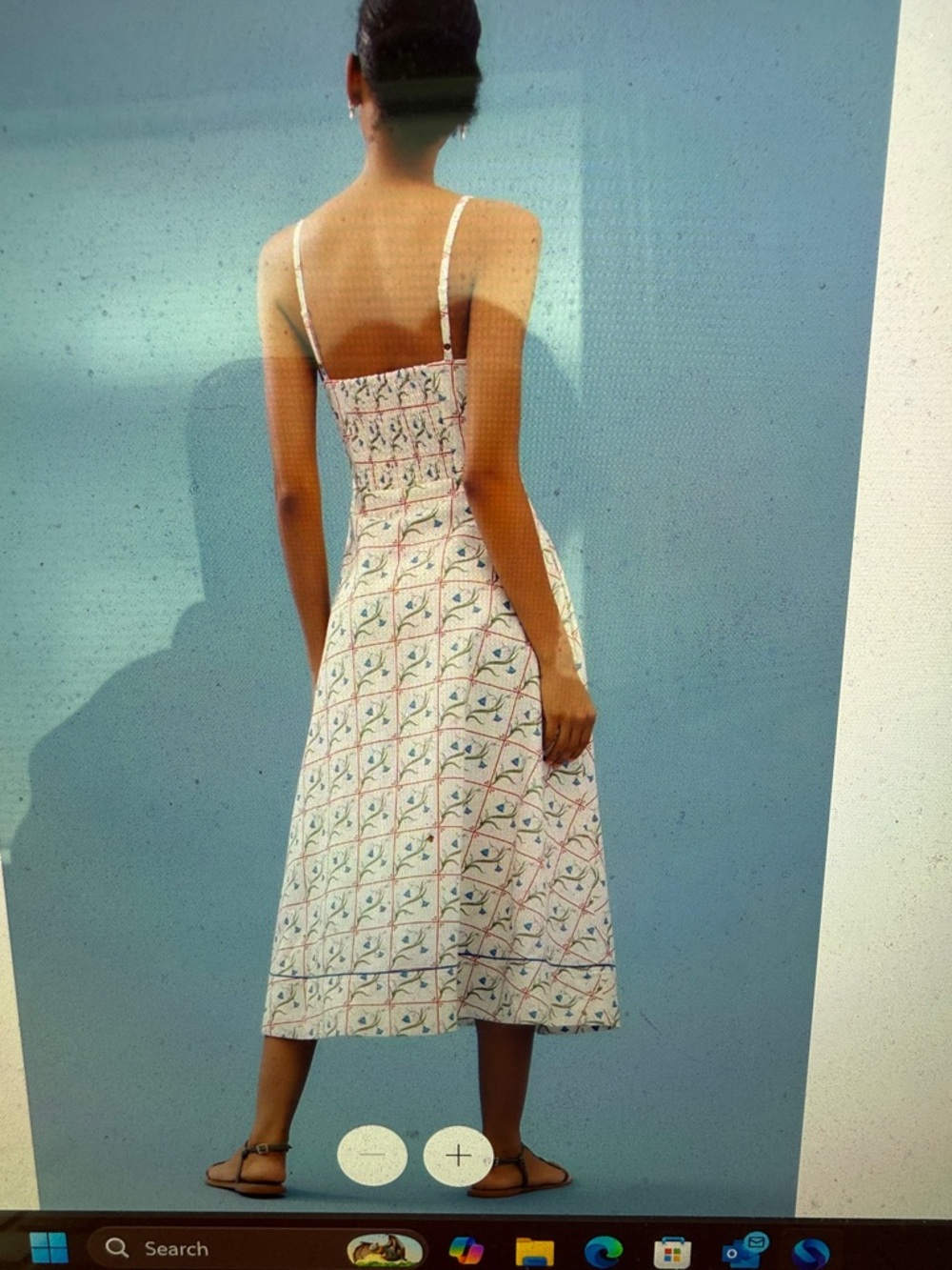 Rachel Antonoff ‘Harper’ Linen Cotton Blend Printed Midi Dress - Picture 13 of 16